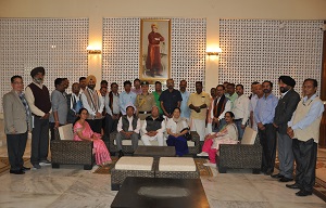 The Governor of Arunachal Pradesh Shri PB Acharya with delegates of Various Groups & Communities of Capital Complex at Raj Bhavan on 14th March2017.